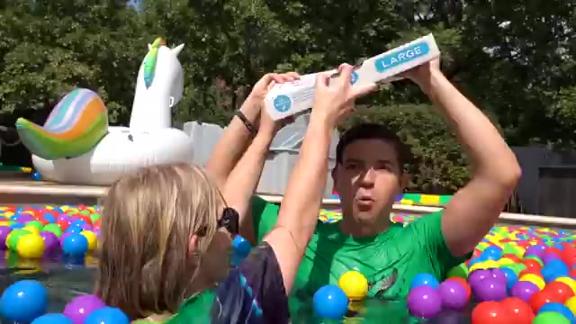 I Spent 24 Hours in a BALL PIT Pool! - Challenge